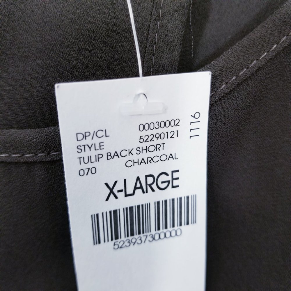 Wet Seal Charcoal Tulip Back Charcoal Top - XL-NWT - Picture 5 of 5